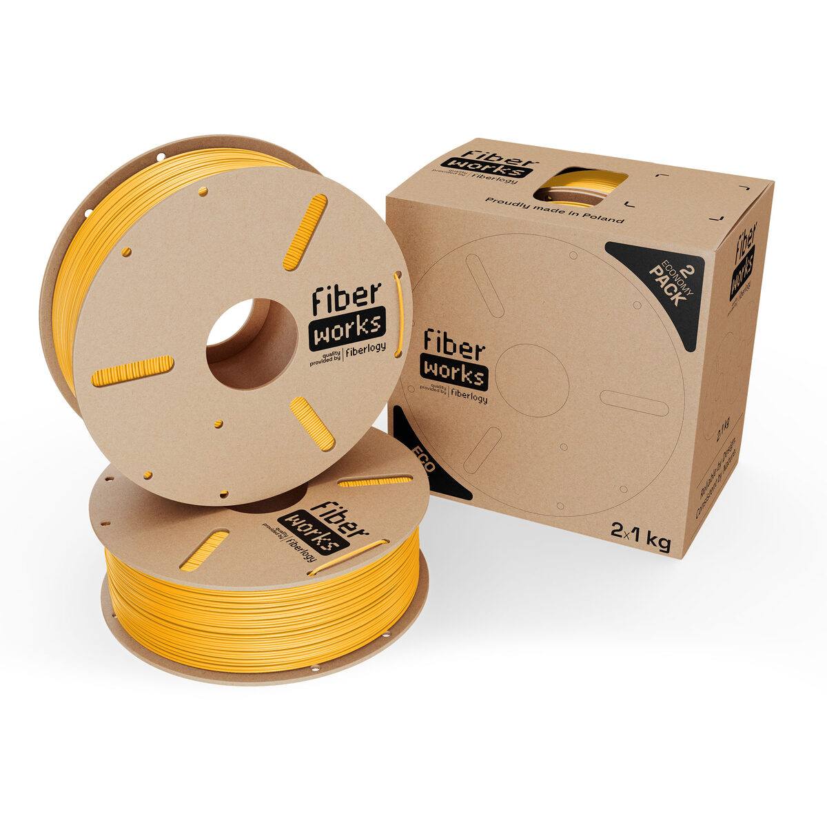 Fiberlogy FiberWORKS PETG Amarillo RAL 1003 2x1kg