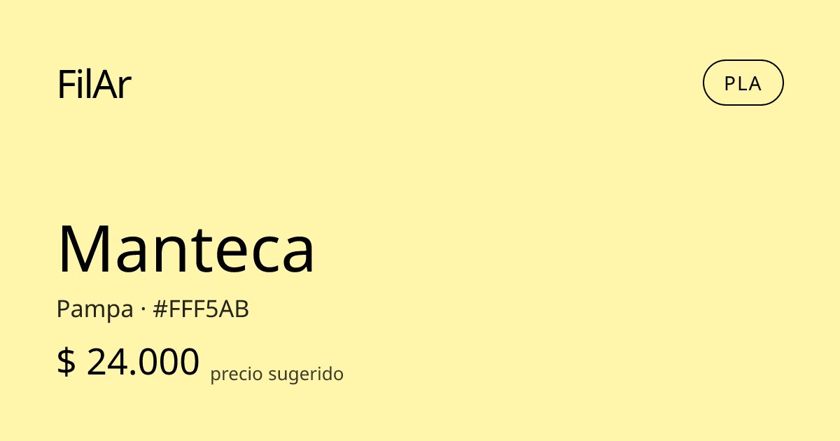 FilAr PLA Manteca 1kg