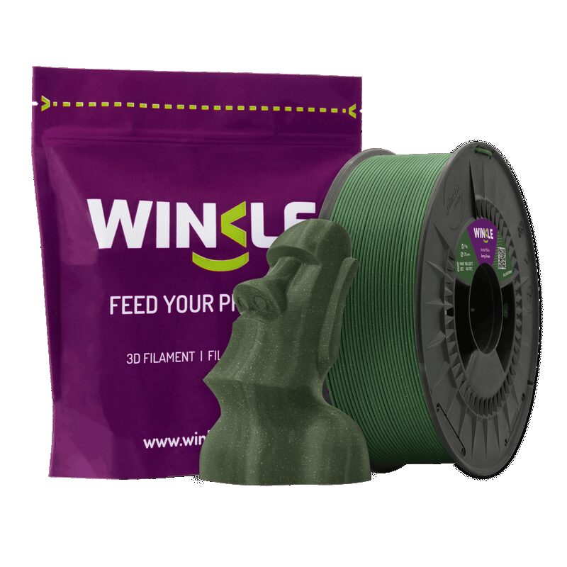 Winkle PLA HD Glitter Verde Militar 1kg