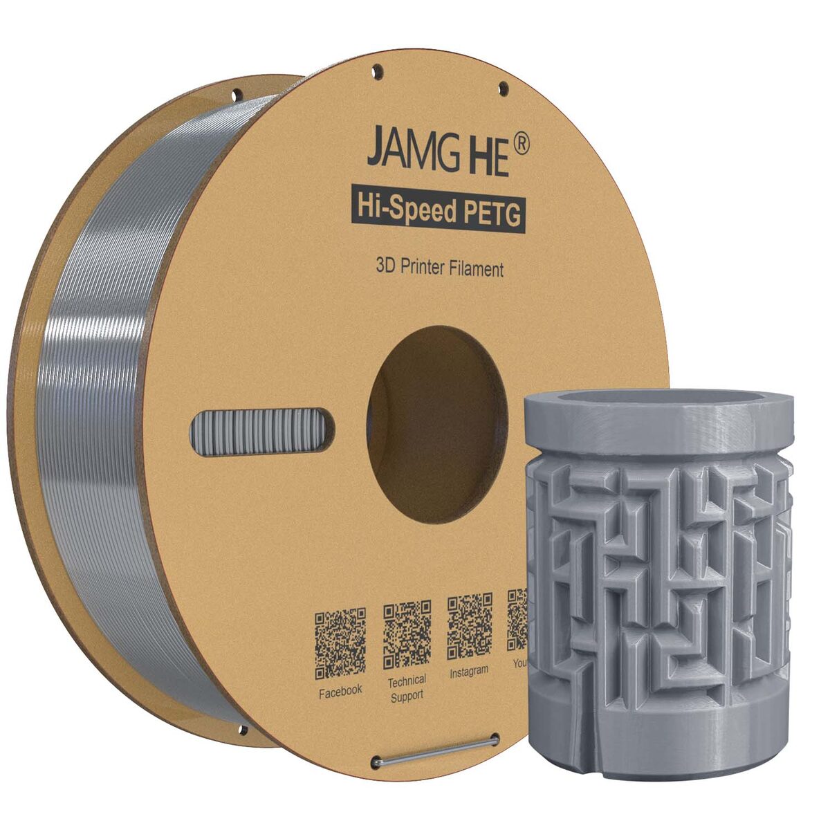 Jamghe Hi Speed PETG Plateado 1kg