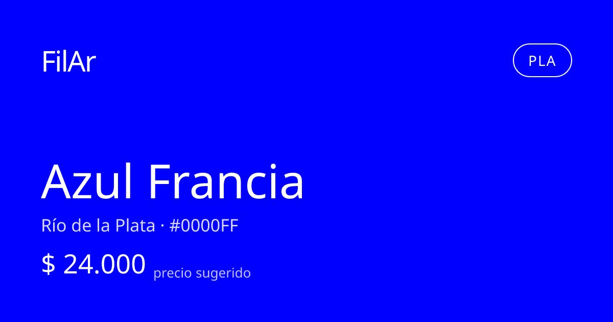 FilAr PLA Azul Francia 1kg