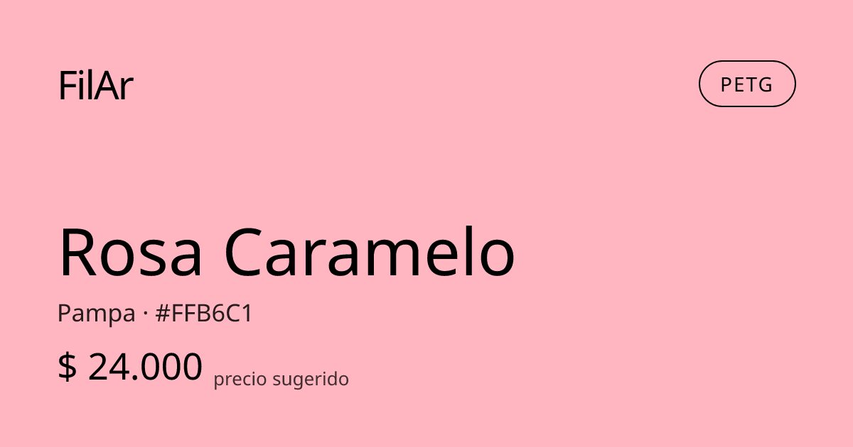 FilAr PETG Rosa Caramelo 1kg