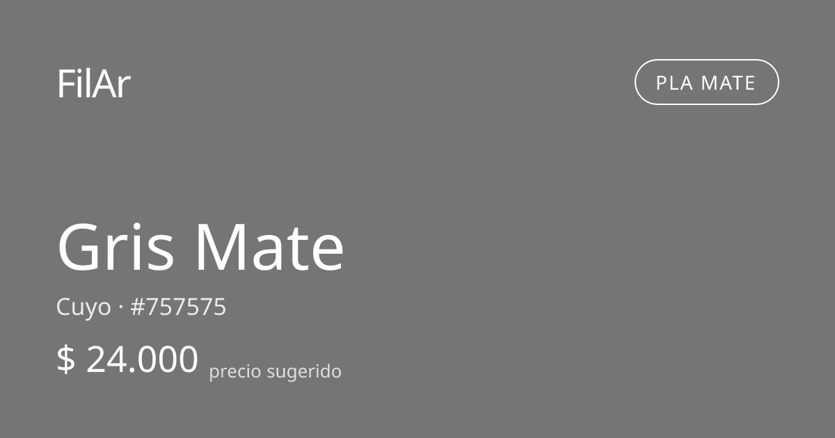 FilAr PLA Mate Gris 1kg