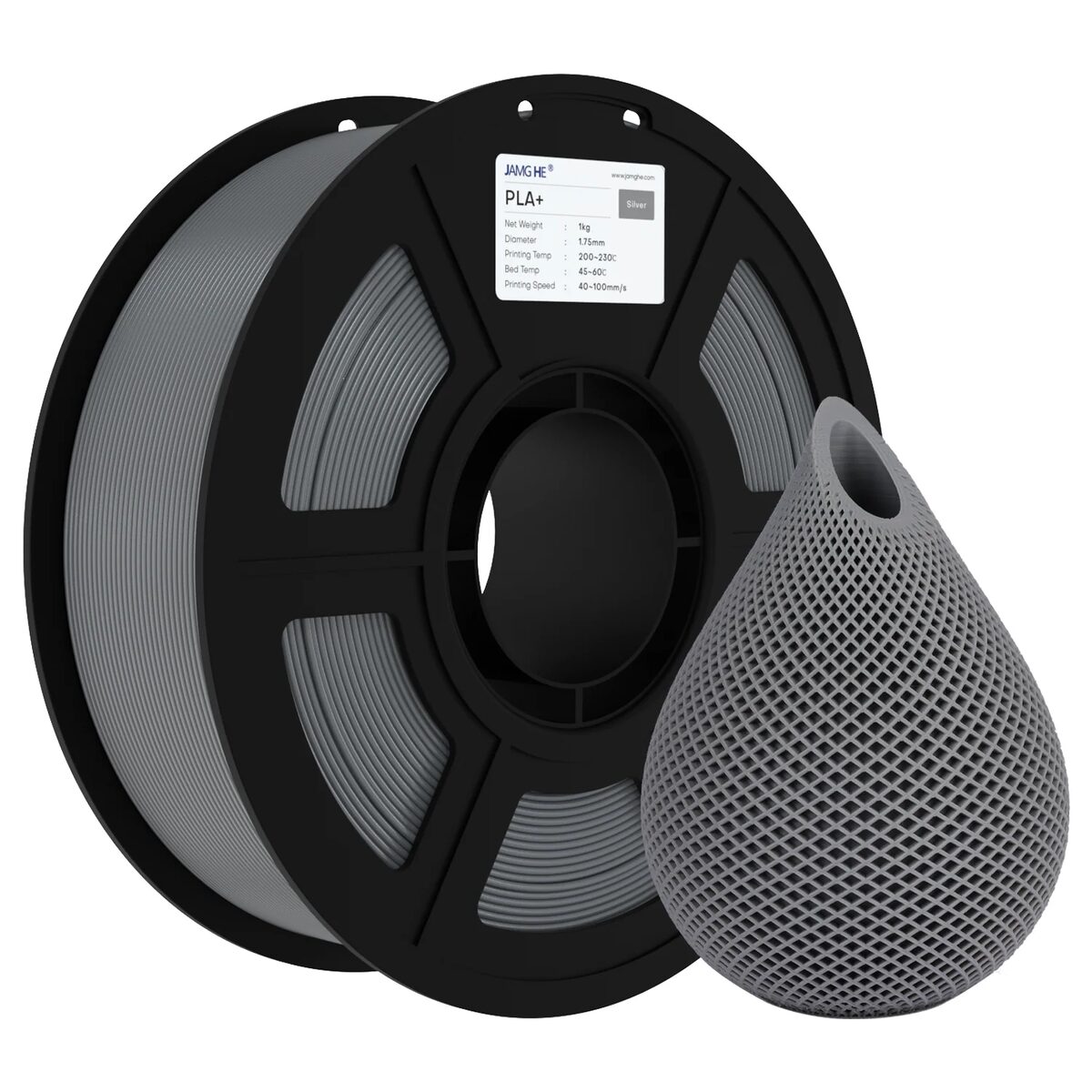 Jamghe PLA+ Plateado 1kg