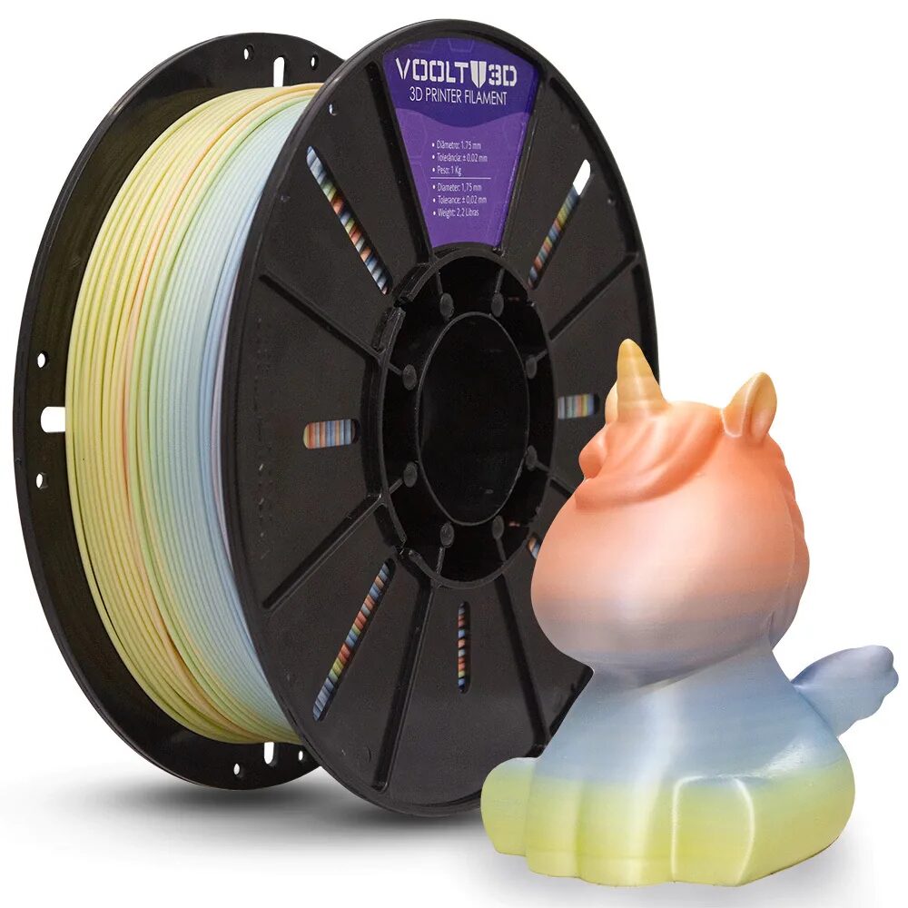 Voolt3D PLA Rainbow Macaron Amarillo/Azul/Rojo 1kg