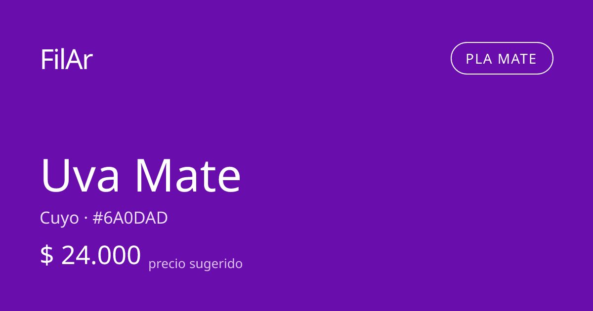 FilAr PLA Mate Uva 1kg