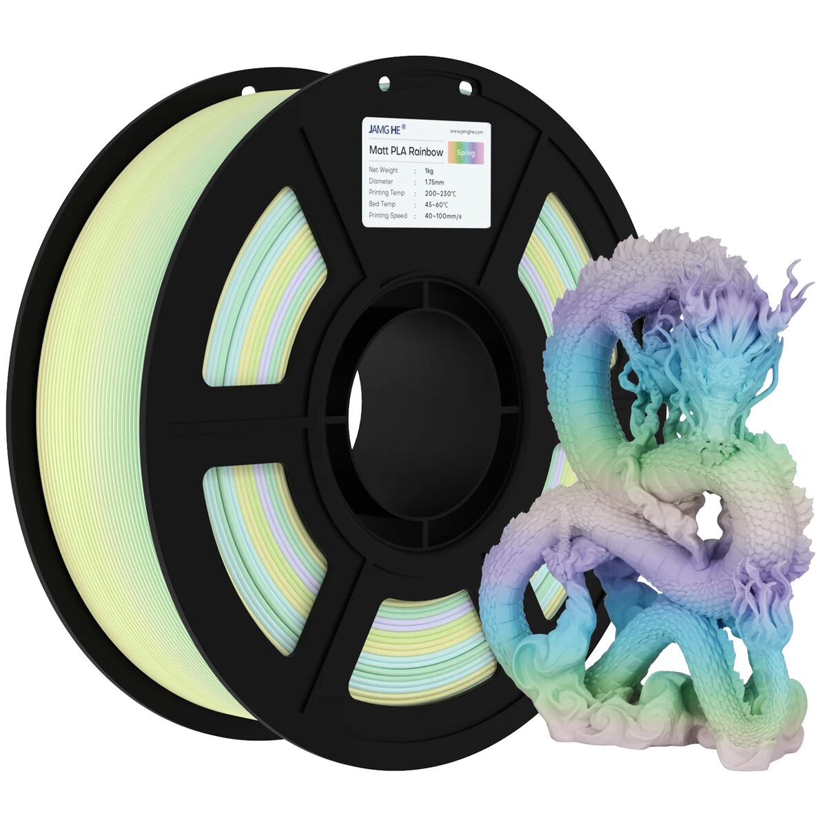 Jamghe Matte PLA Violeta/Azul/Amarillo/Rojo 1kg