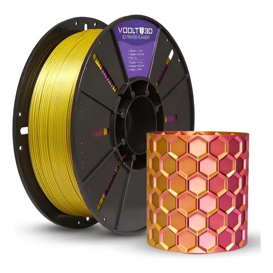 Voolt3D PLA Tri Color Bronce/Dorado/Plata 1kg