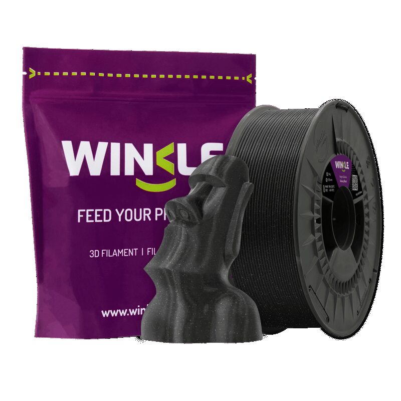 Winkle PLA HD Glitter Negro Galaxia 1kg