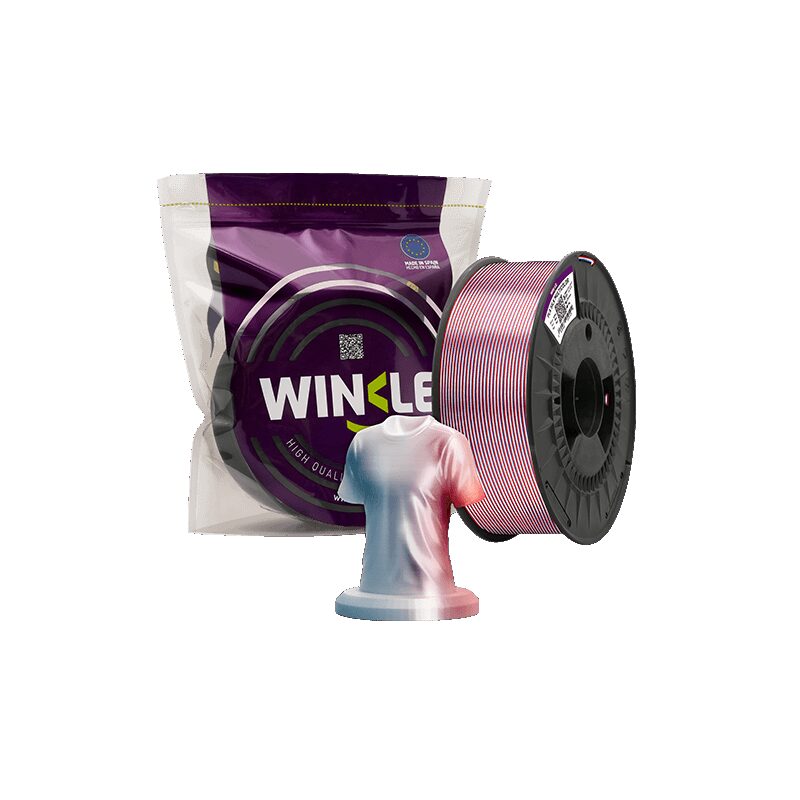 Winkle PLA Silk Tricolor Azul/Blanco/Rojo 1kg