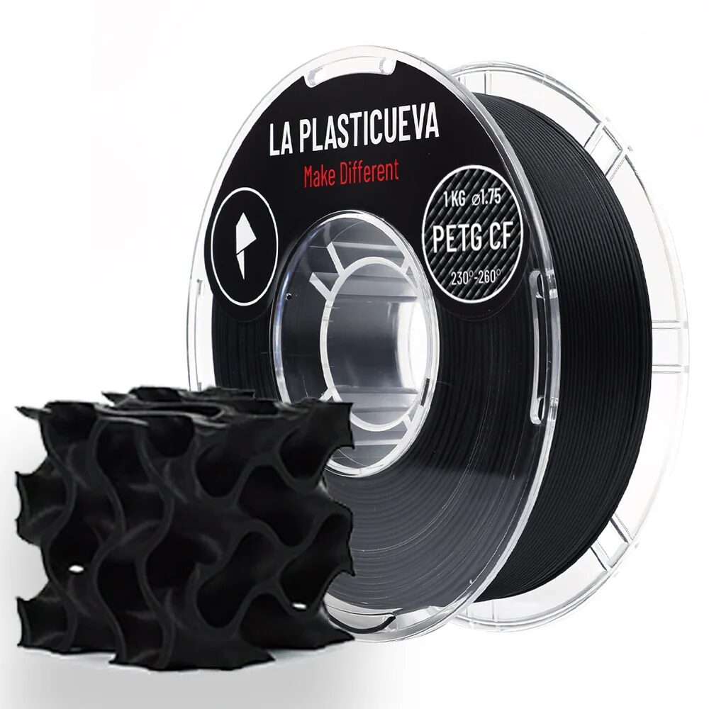 La Plasticueva PETG-CF Carbon Negro 1kg