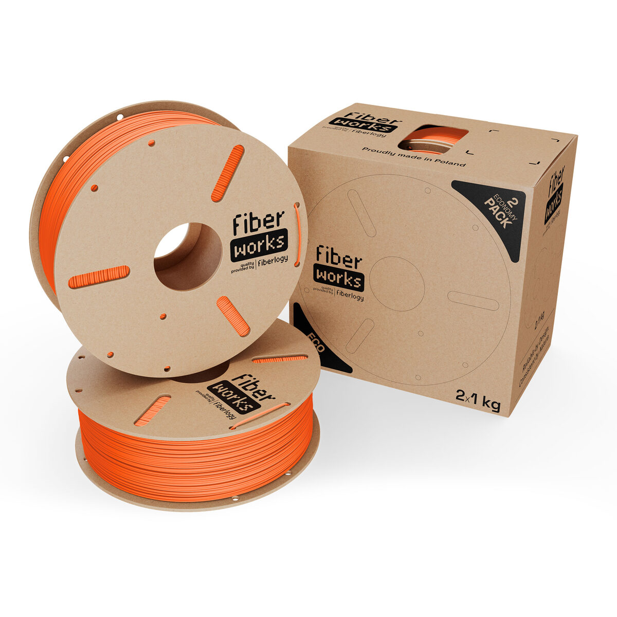 Fiberlogy FiberWORKS PLA Naranja RAL 2010 2x1kg