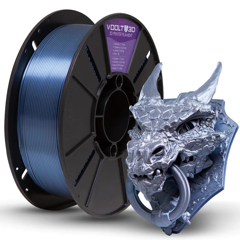 Voolt3D PLA V-Silk Azul Titanium 1kg