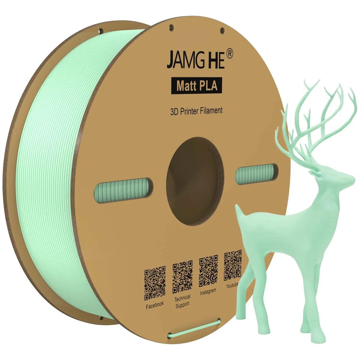 Jamghe Matte PLA Verde 1kg