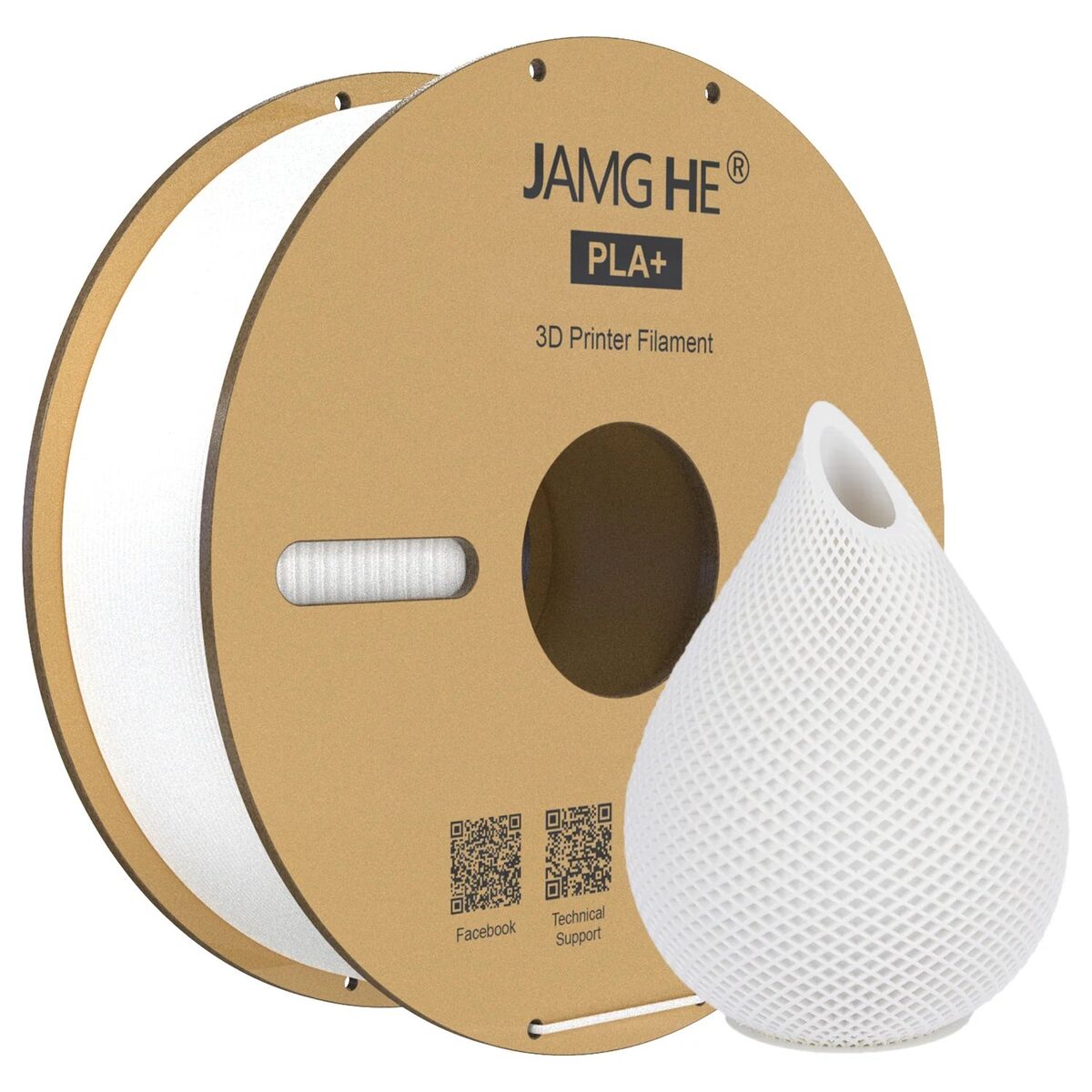 Jamghe PLA+ Blanco 1kg