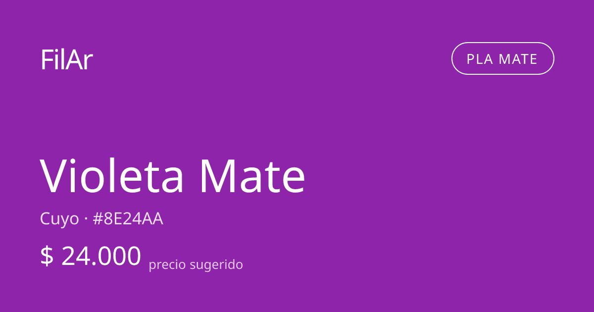 FilAr PLA Mate Violeta 1kg