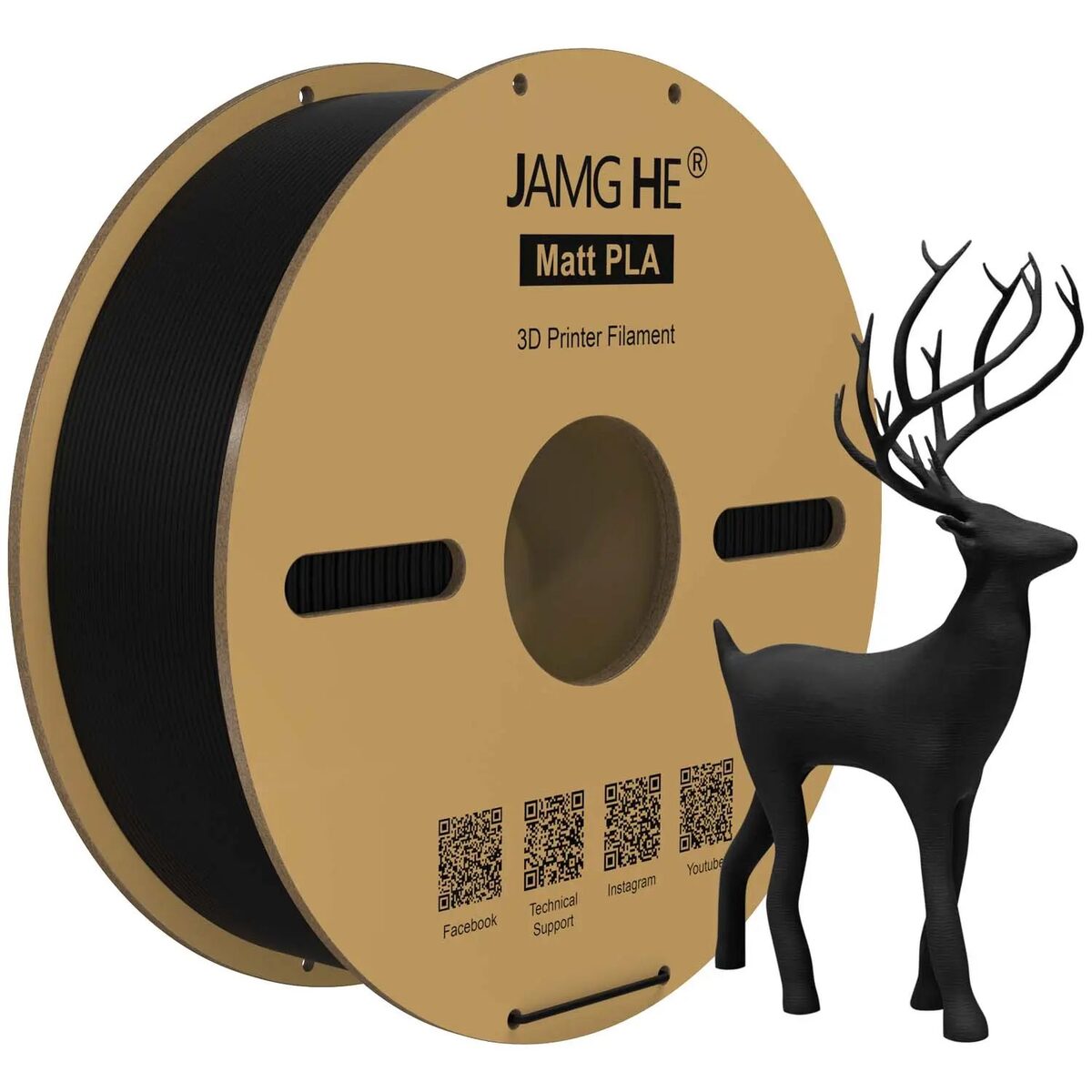 Jamghe Matte PLA Negro 1kg