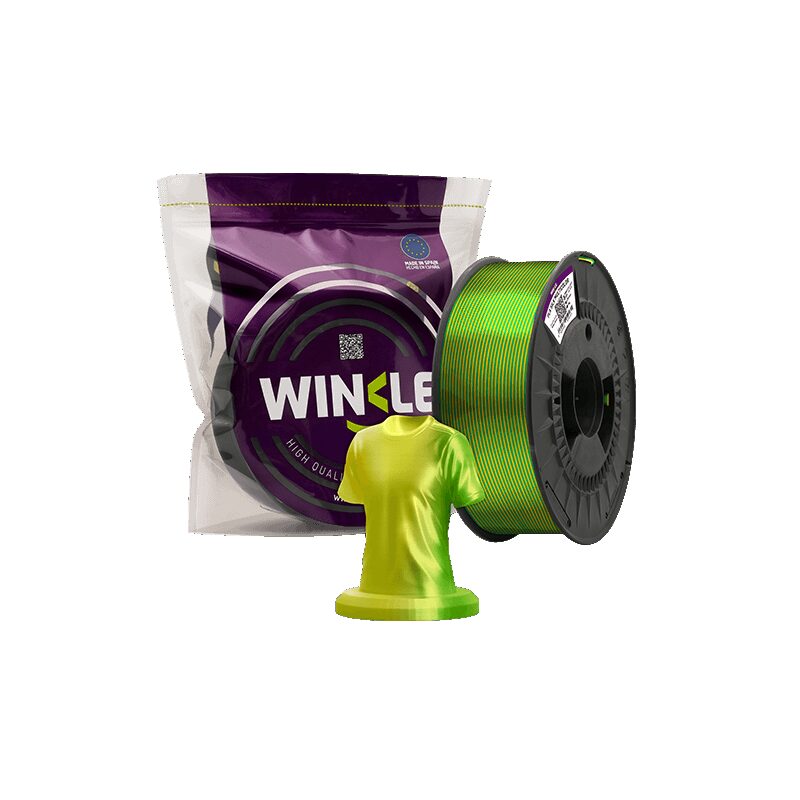 Winkle PLA Silk Tricolor Amarillo/Verde 1kg