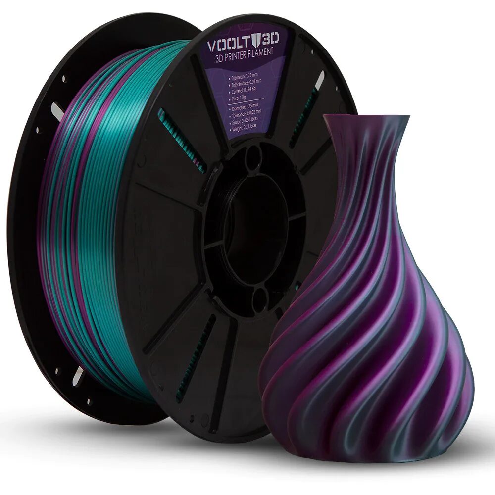Voolt3D PLA Duo Color Ametista/Verde 1kg