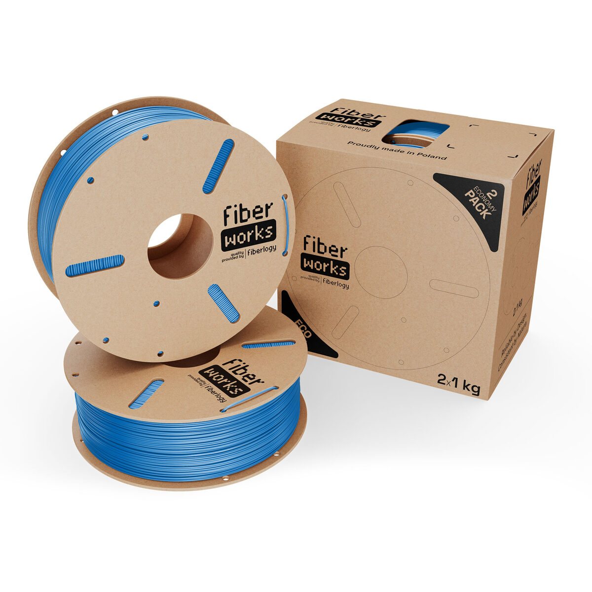 Fiberlogy FiberWORKS PETG Azul RAL 5017 2x1kg