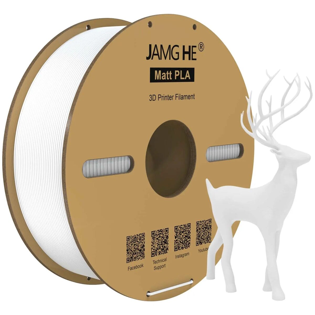 Jamghe Matte PLA Blanco 1kg