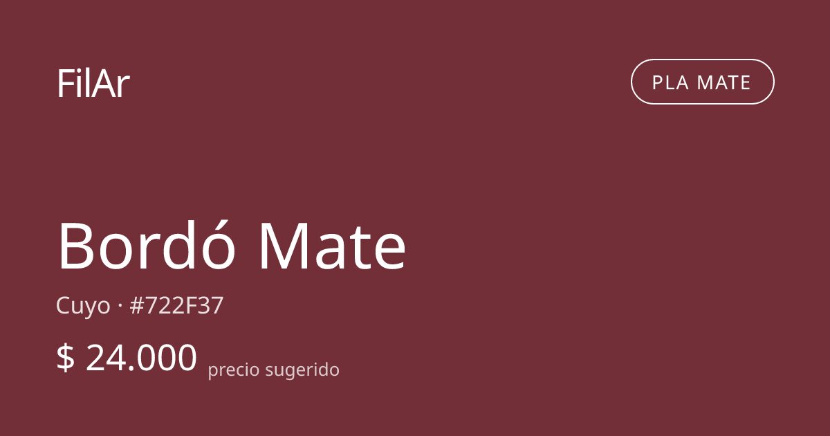 FilAr PLA Mate Bordó 1kg