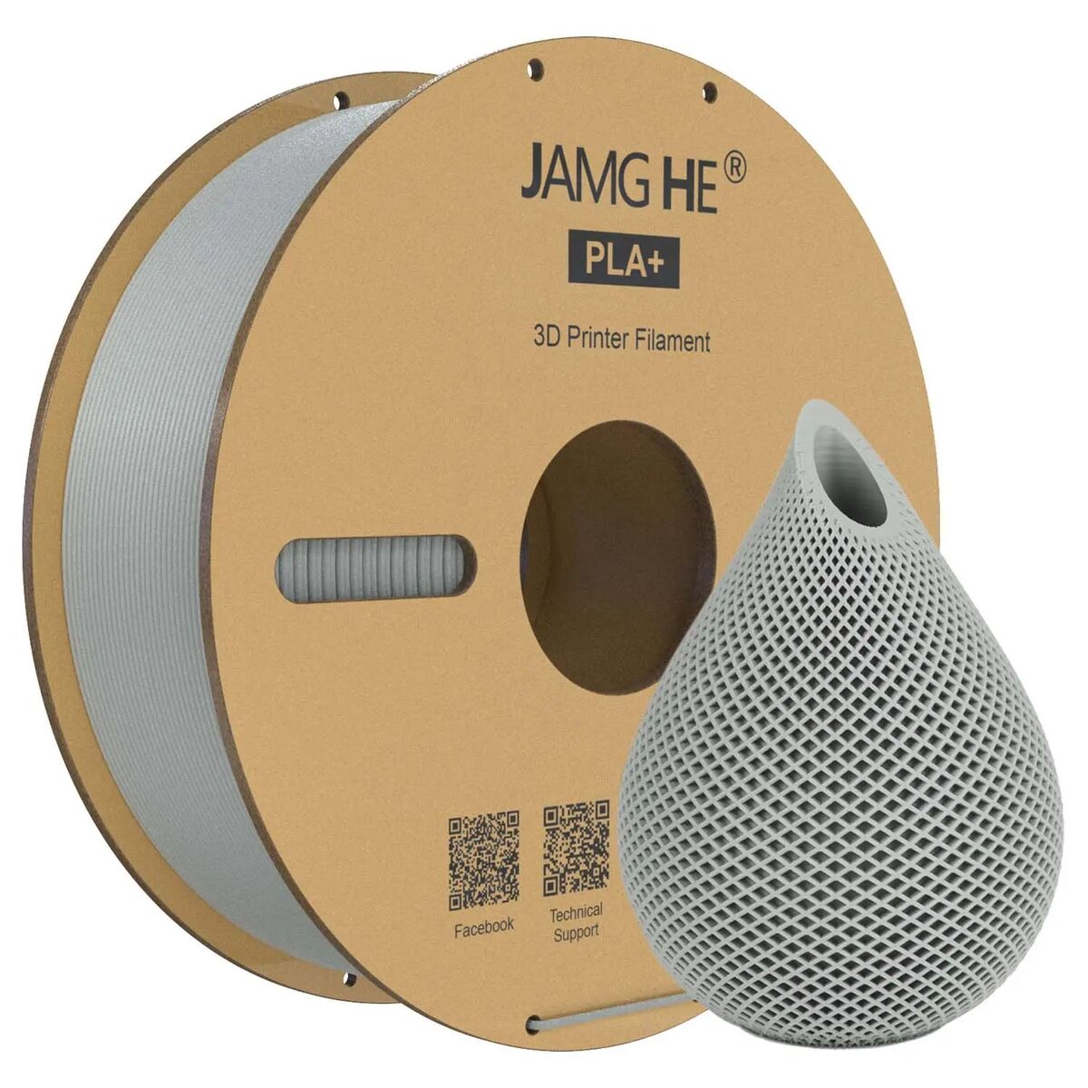 Jamghe PLA+ Gris 1kg