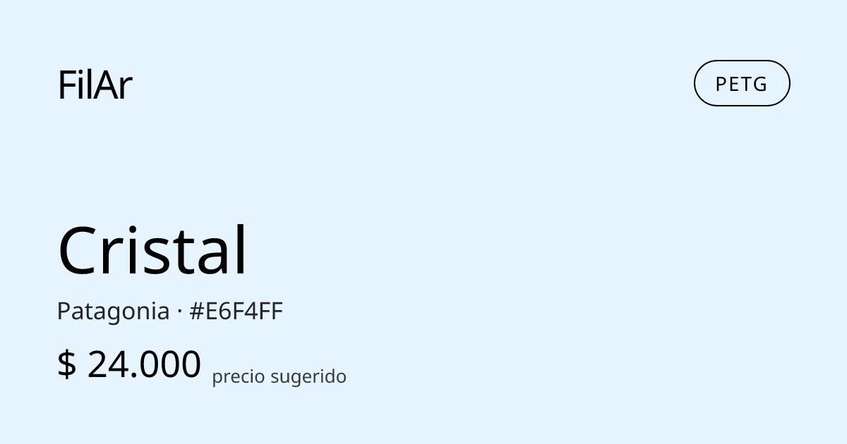 FilAr PETG Cristal 1kg