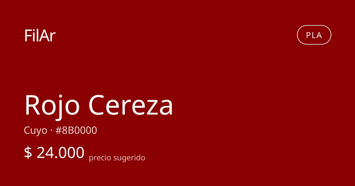 FilAr PLA Rojo Cereza 1kg