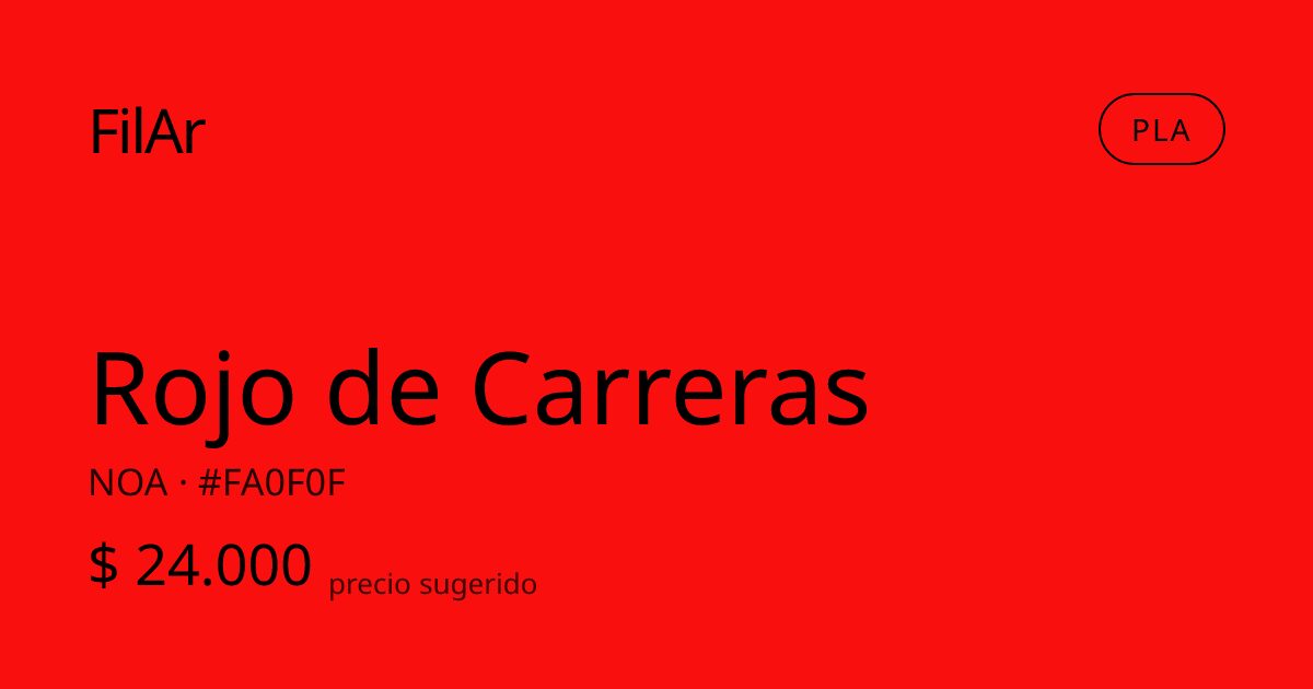 FilAr PLA Rojo de Carreras 1kg