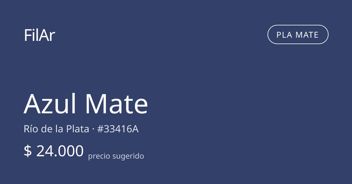 FilAr PLA Mate Azul 1kg