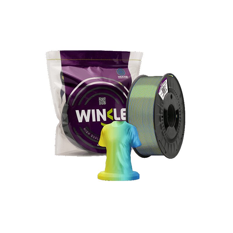 Winkle PLA Silk Tricolor Amarillo/Azul 1kg