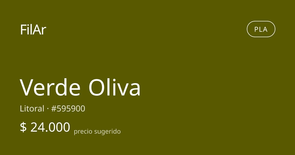 FilAr PLA Verde Oliva 1kg