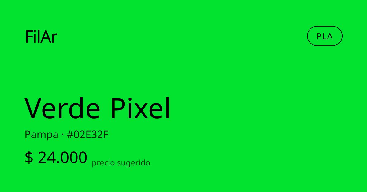 FilAr PLA Verde Pixel 1kg