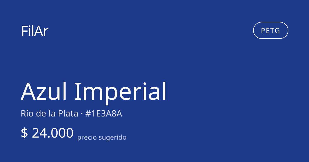 FilAr PETG Azul Imperial 1kg