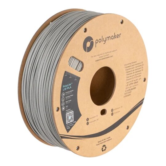 Polymaker PolyLite LW-PLA Gris 1kg