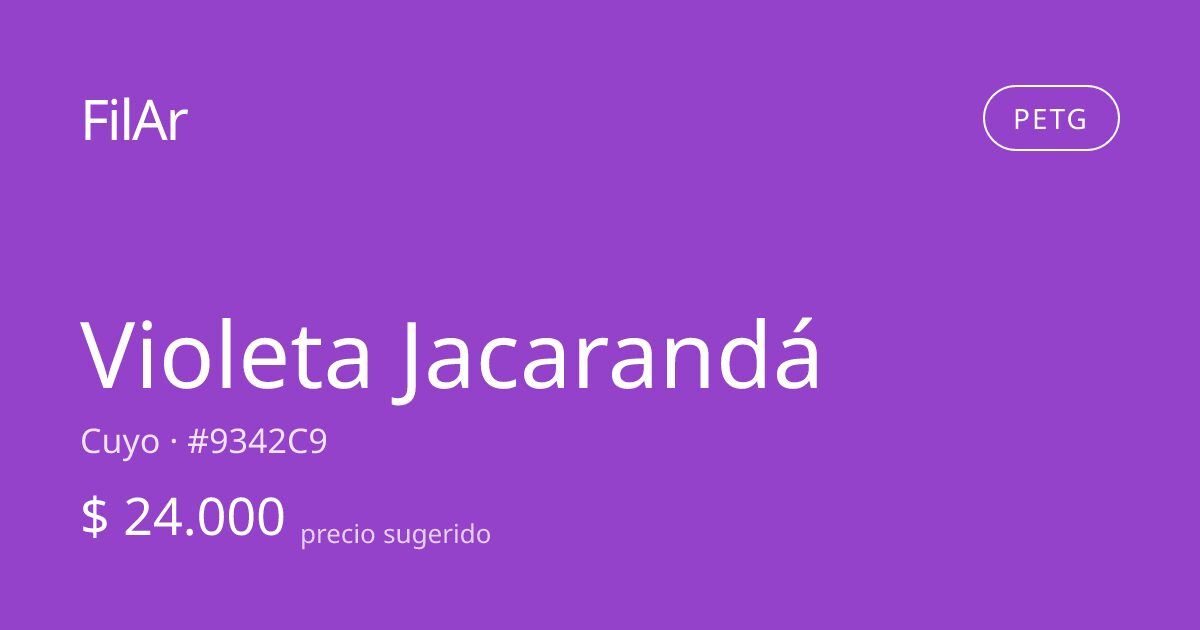 FilAr PETG Violeta Jacarandá 1kg