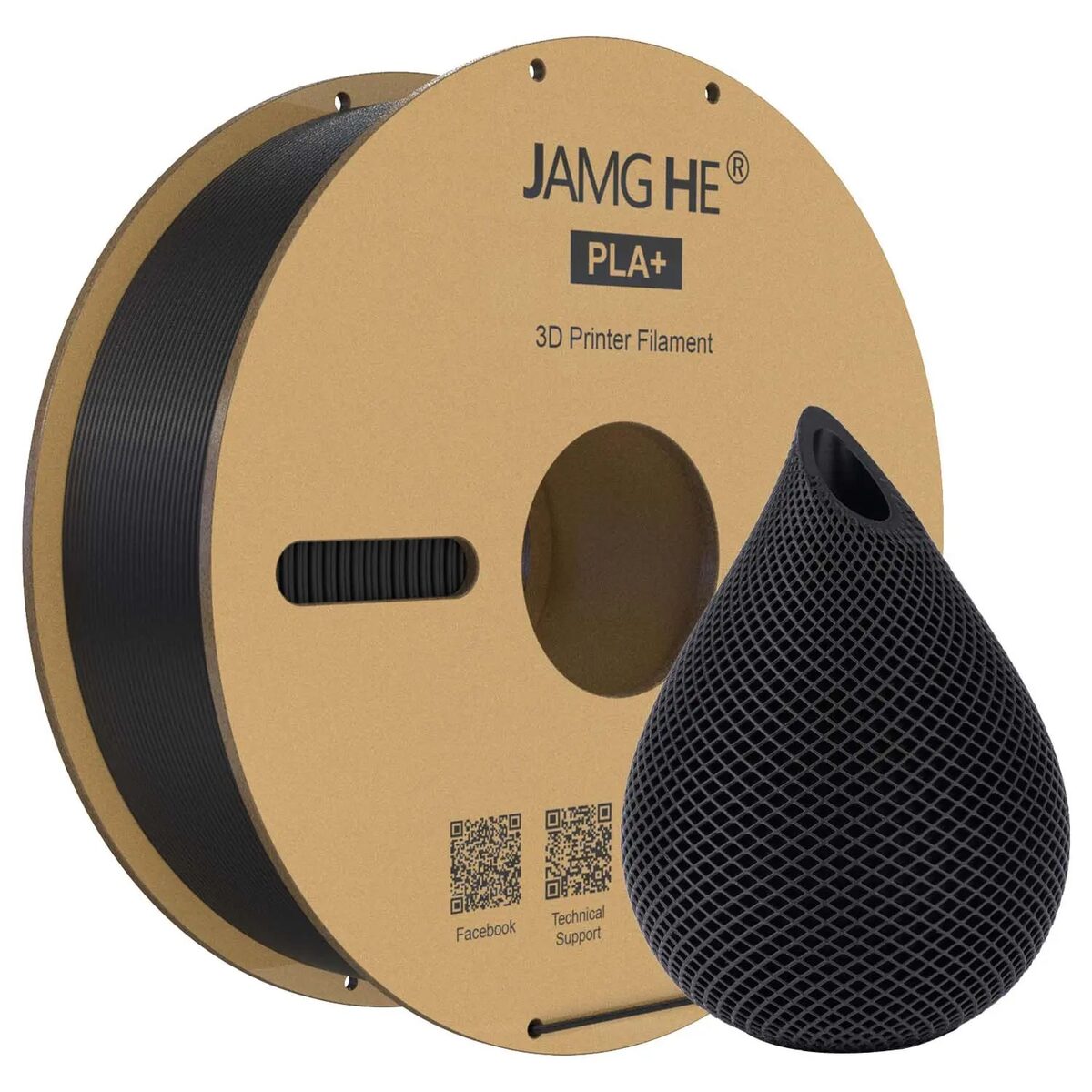 Jamghe PLA+ Negro 1kg