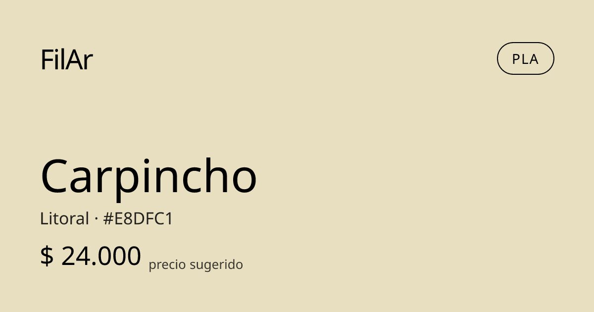FilAr PLA Carpincho 1kg