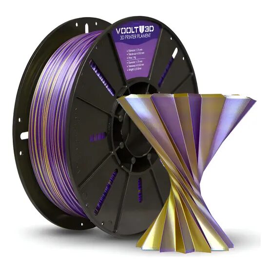 Voolt3D PLA Duo Color Dorado/Lila 1kg