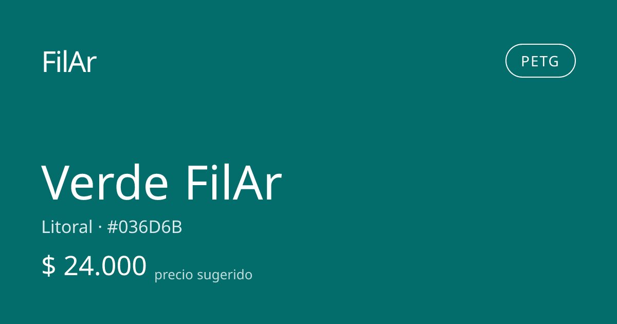 FilAr PETG Verde FilAr 1kg