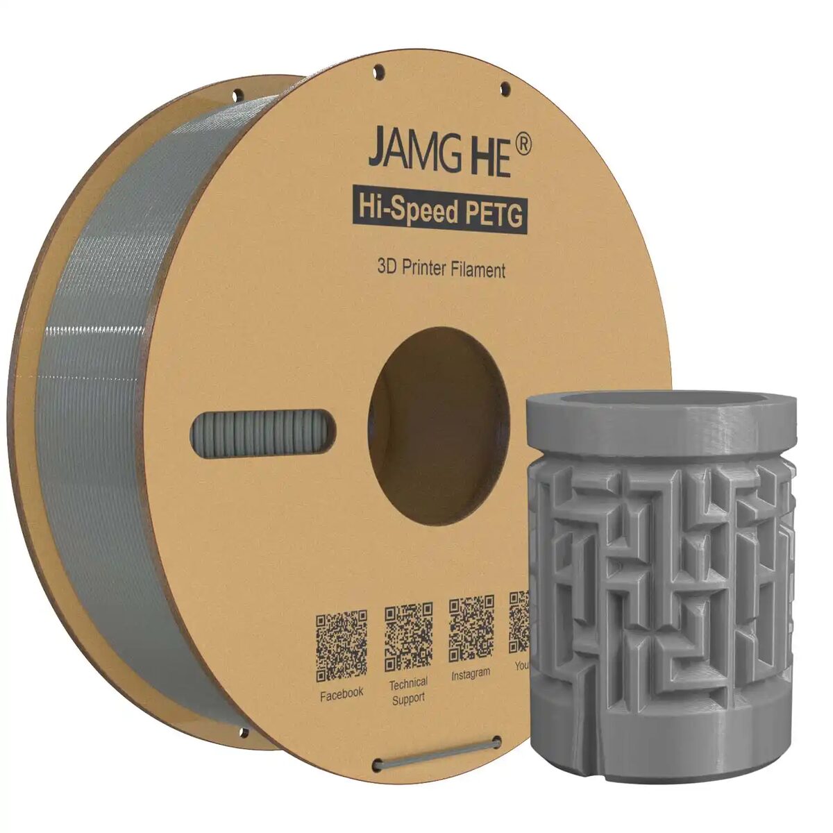 Jamghe Hi Speed PETG Gris 1kg
