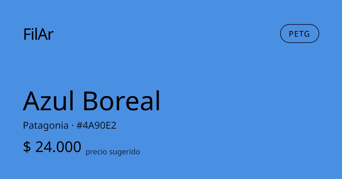 FilAr PETG Azul Boreal 1kg