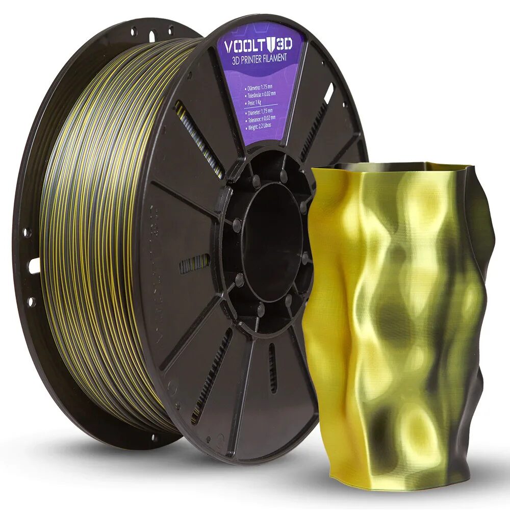 Voolt3D PLA Duo Color Dorado/Negro 1kg