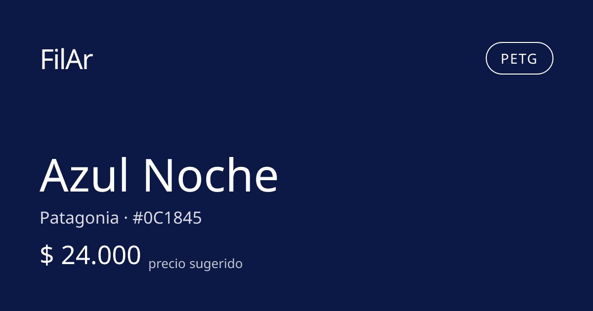 FilAr PETG Azul Noche 1kg