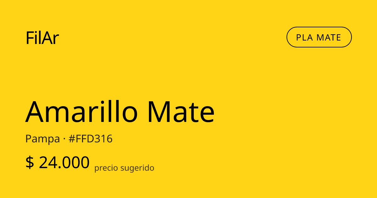 FilAr PLA Mate Amarillo 1kg