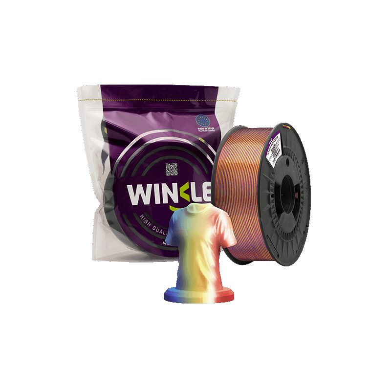 Winkle PLA Silk Tricolor Amarillo/Azul/Rojo 1kg