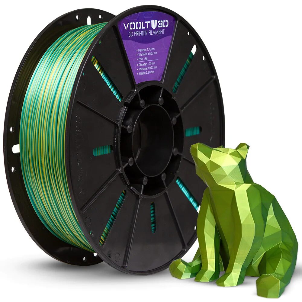 Voolt3D PLA Duo Color Dorado/Verde 1kg