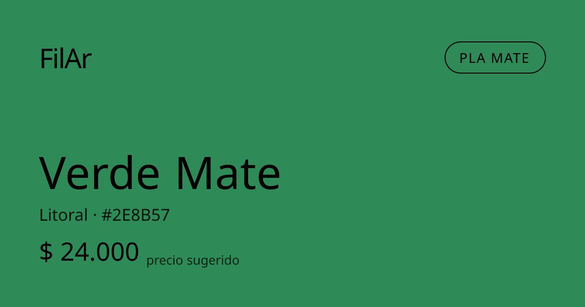 FilAr PLA Mate Verde 1kg