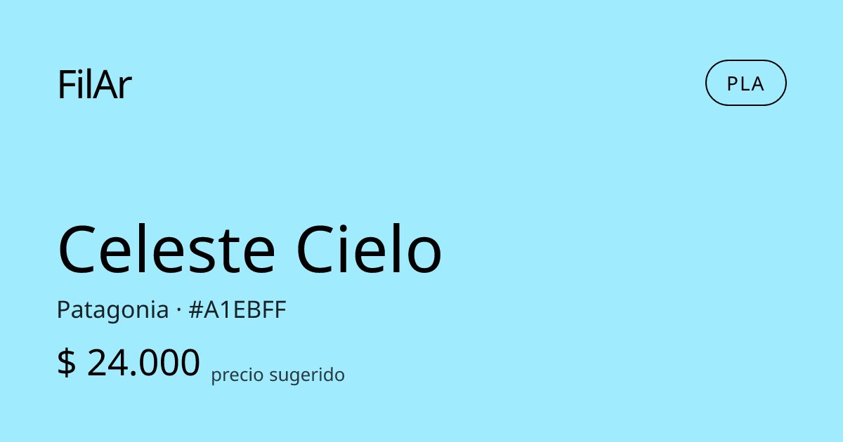 FilAr PLA Celeste Cielo 1kg